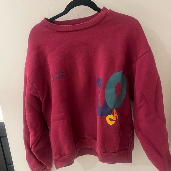 Madhappy Local Optimist Heritage Crewneck Graphic Print Sweatshirt - Picture 2 of 2